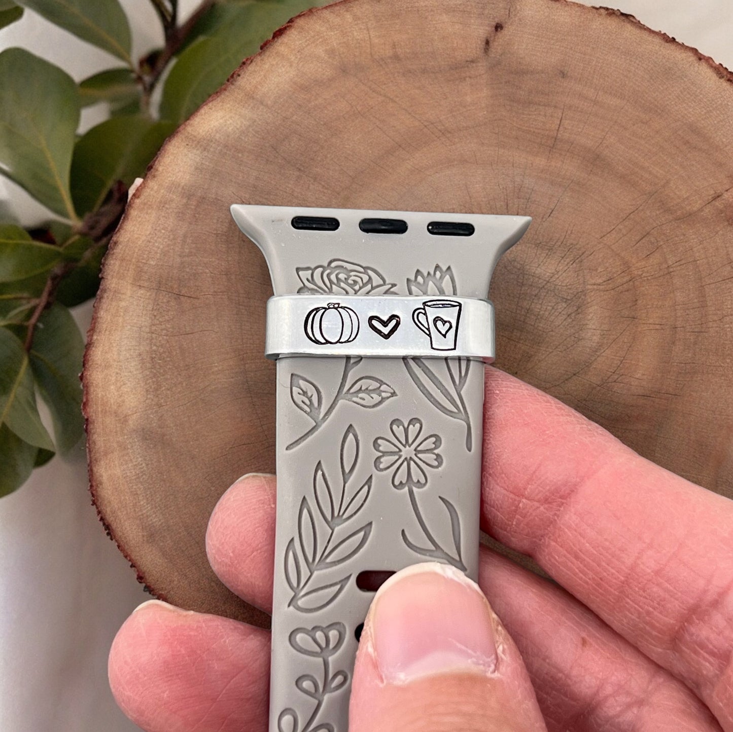 Pumpkin Coffee Watch Band Charm