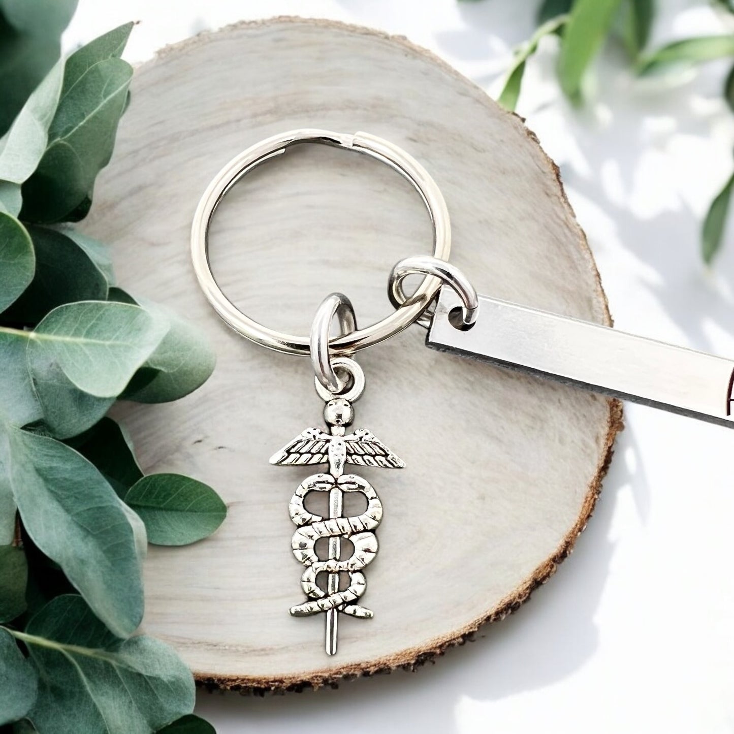 POTS Keychain with Caduceus Charm