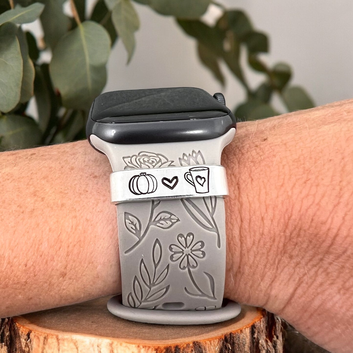 Pumpkin Coffee Watch Band Charm