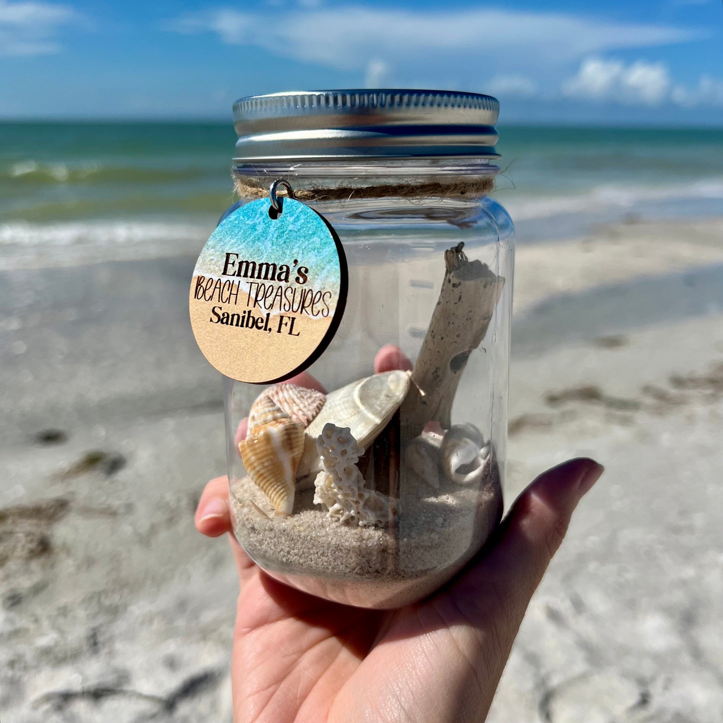 Beach Treasures Seashell Jar