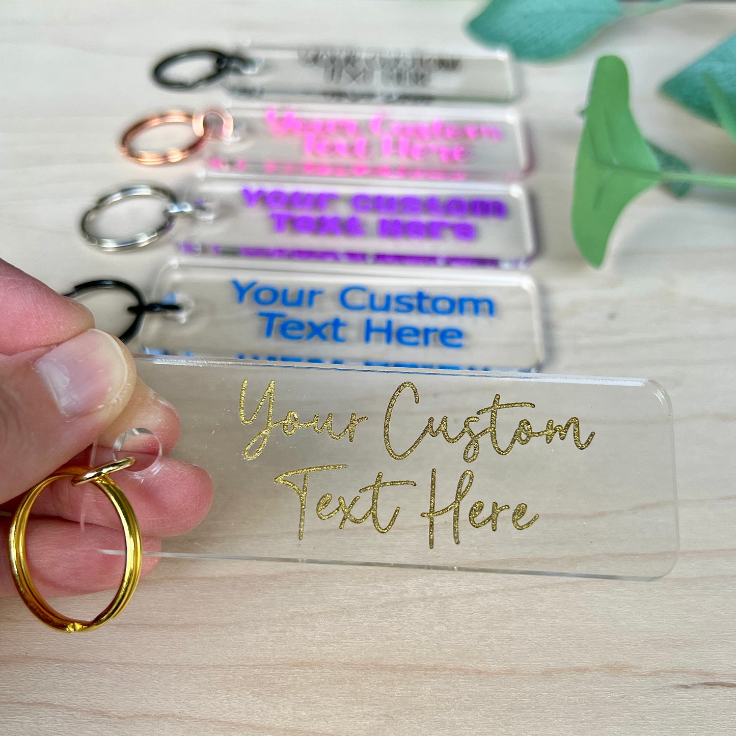 Clear Acrylic Custom Keychain