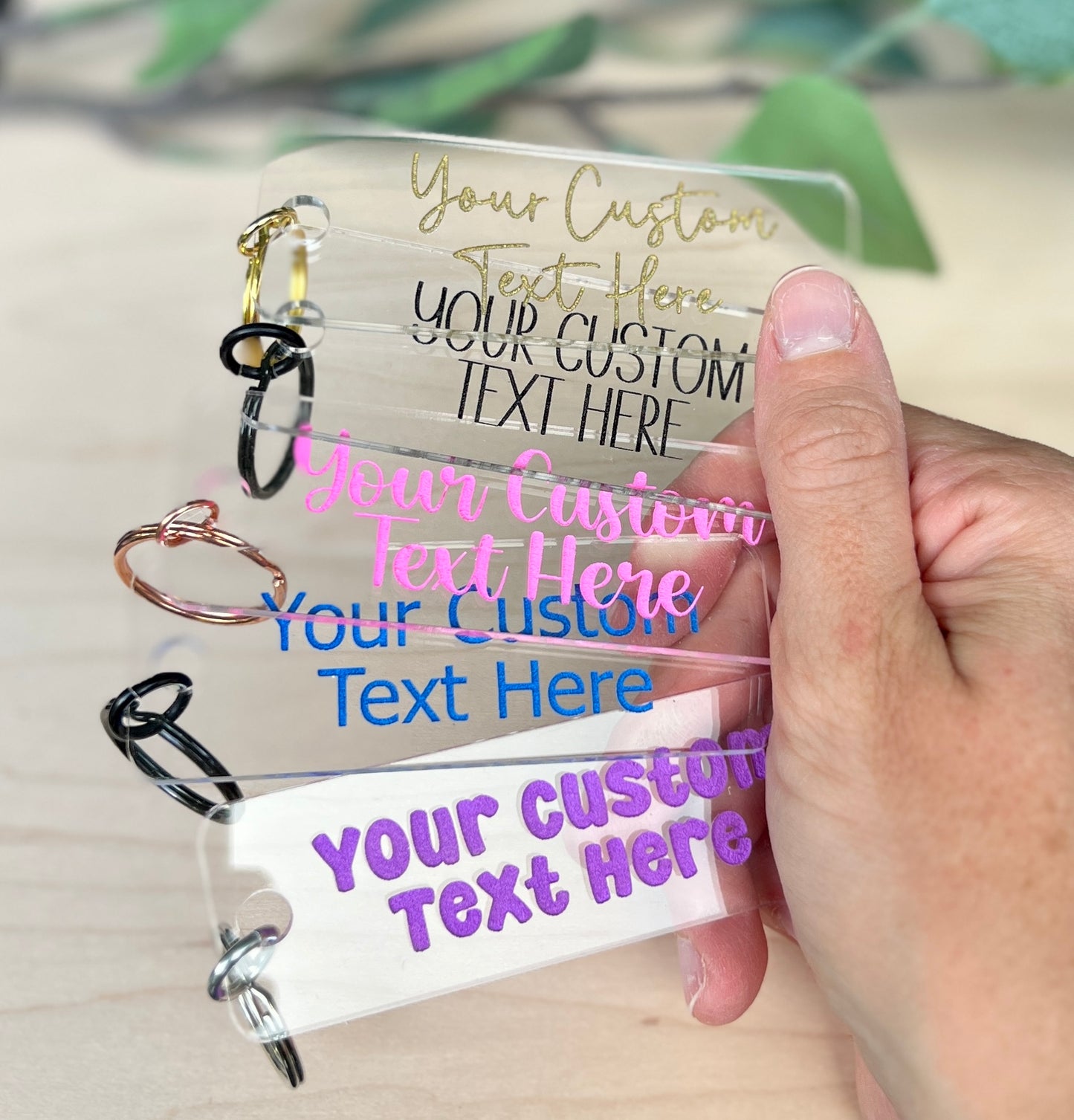 Clear Acrylic Custom Keychain