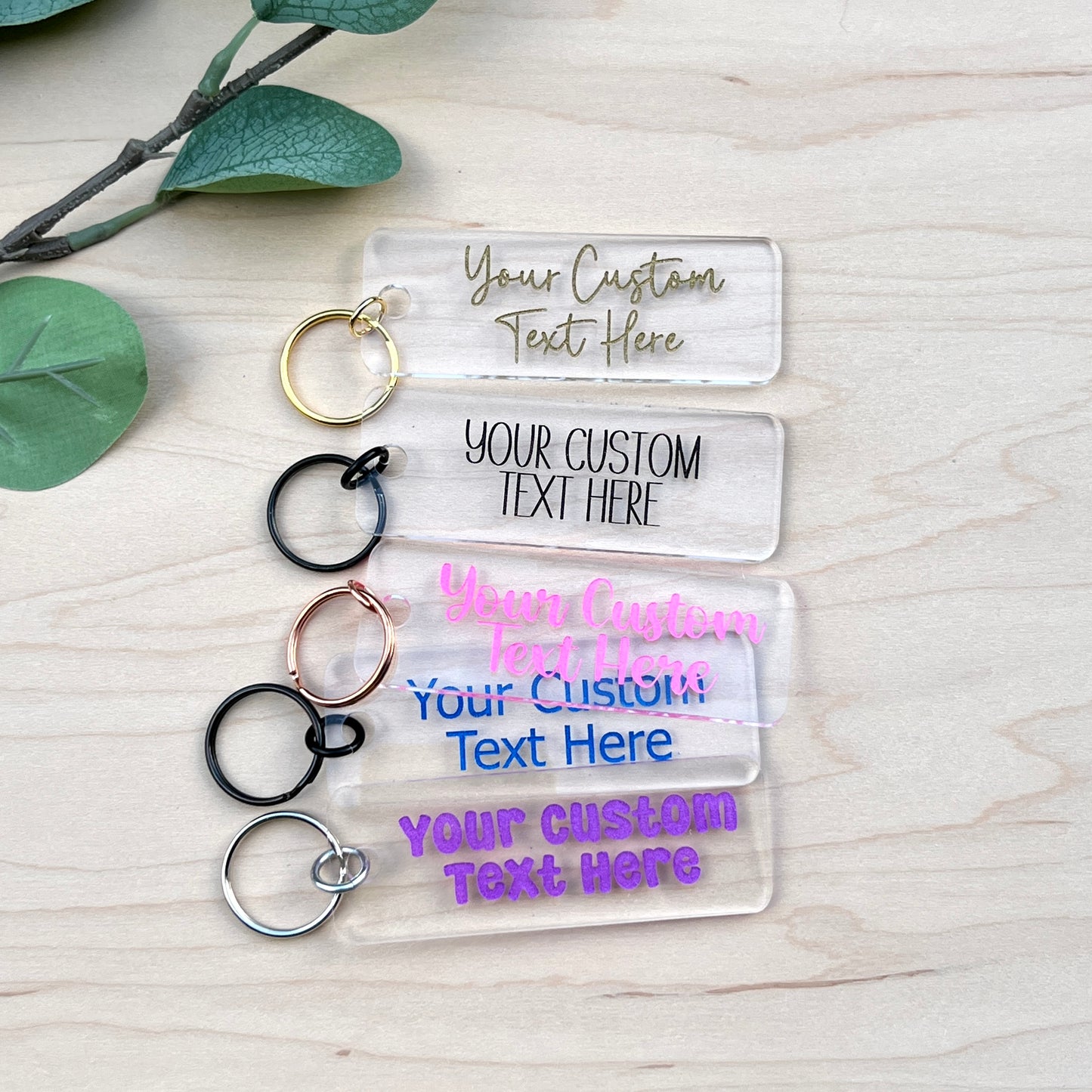 Clear Acrylic Custom Keychain