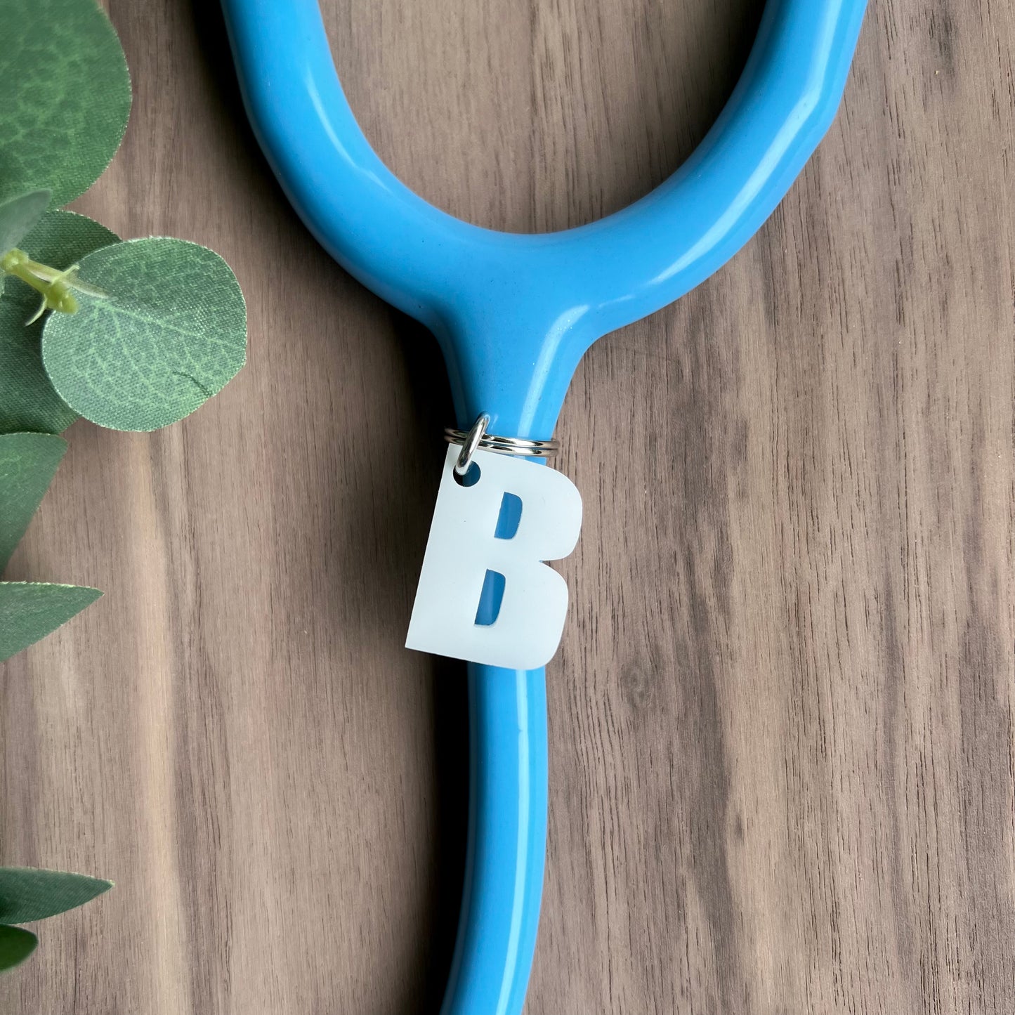 Initial Acrylic Stethoscope Charm