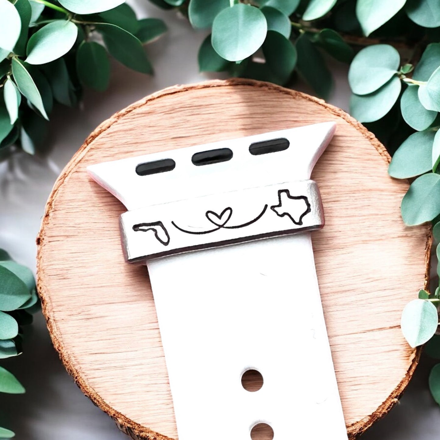 States Linked Heart Watch Charm