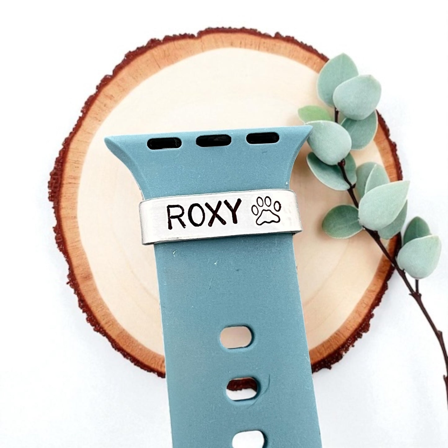 Name Paw Print Watch Band Charm