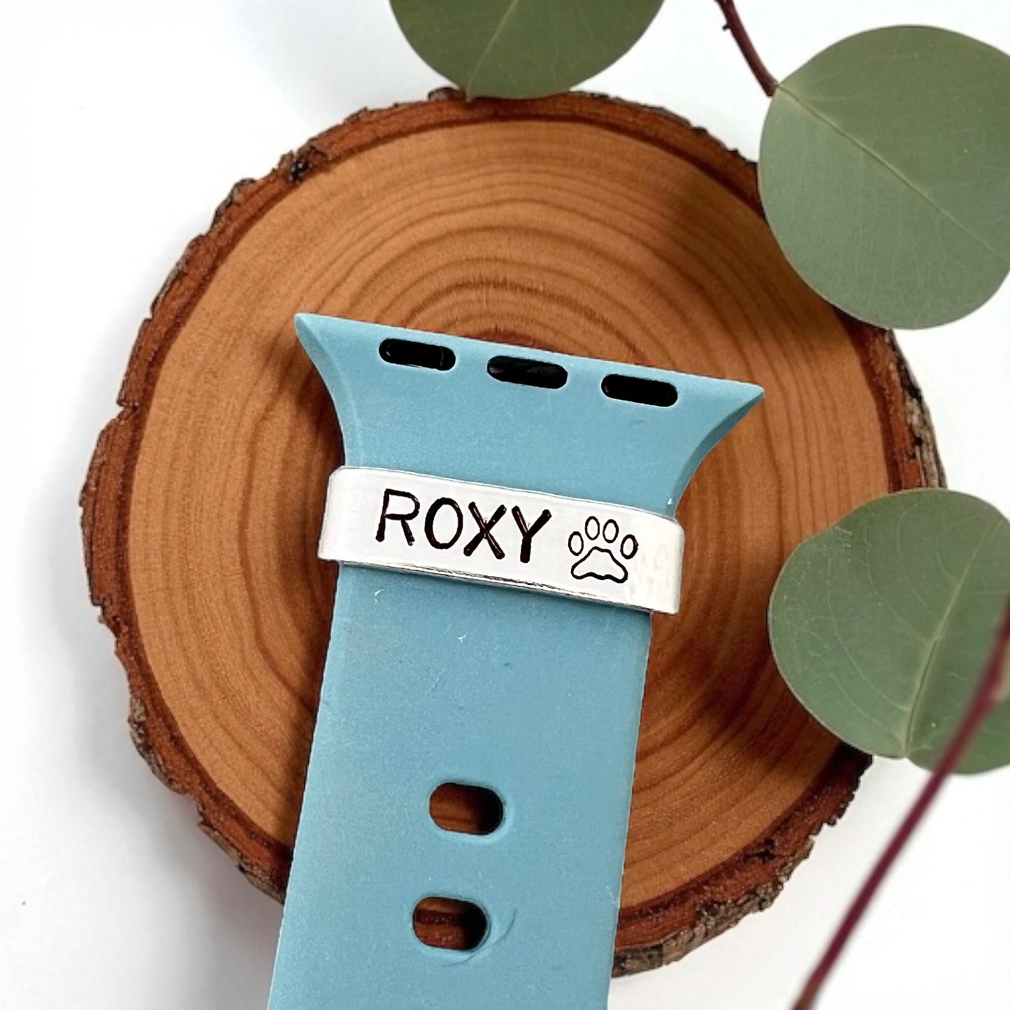 Name Paw Print Watch Band Charm