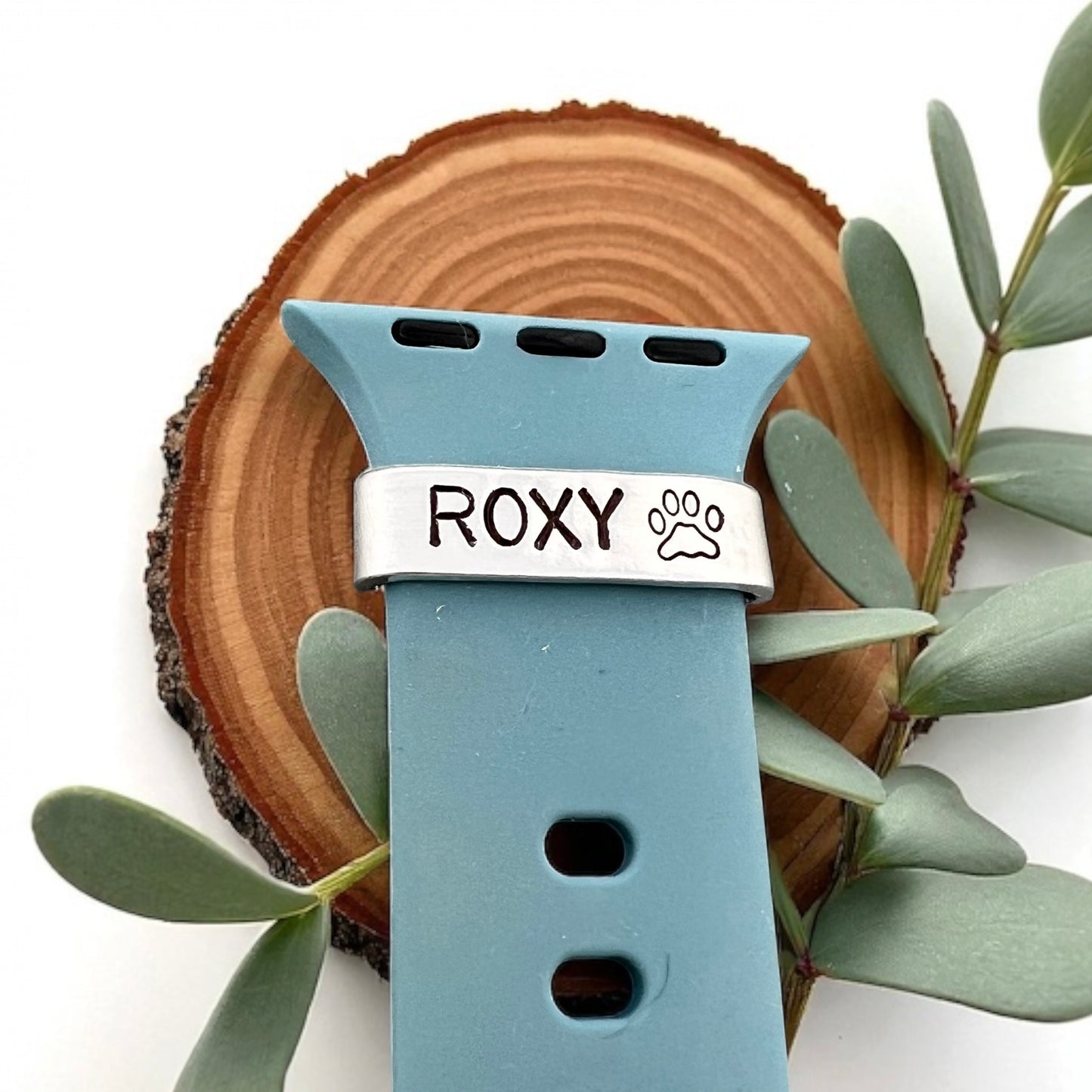 Name Paw Print Watch Band Charm