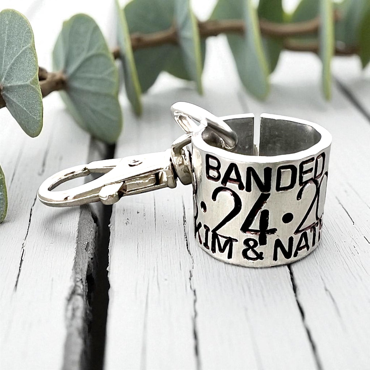 Custom Duck Band Style Keychain Clip