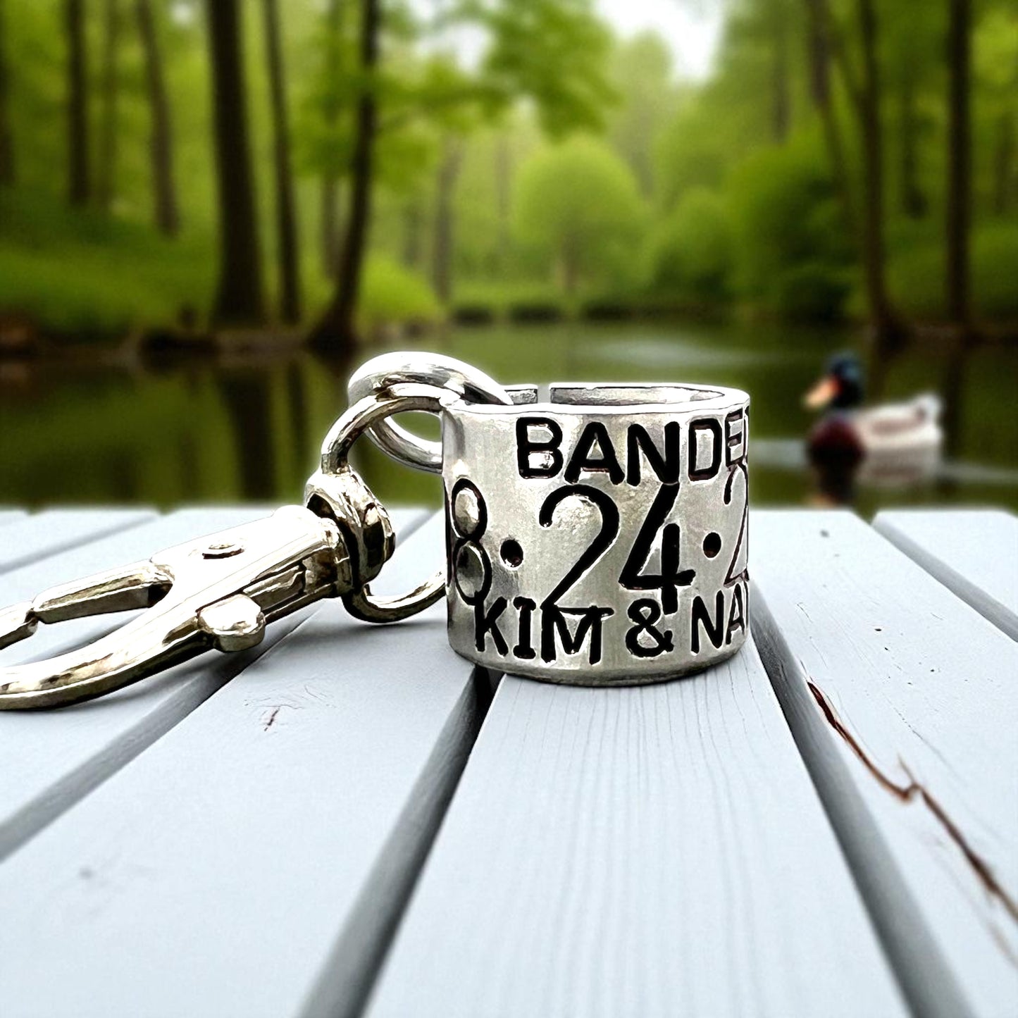 Custom Duck Band Style Keychain Clip