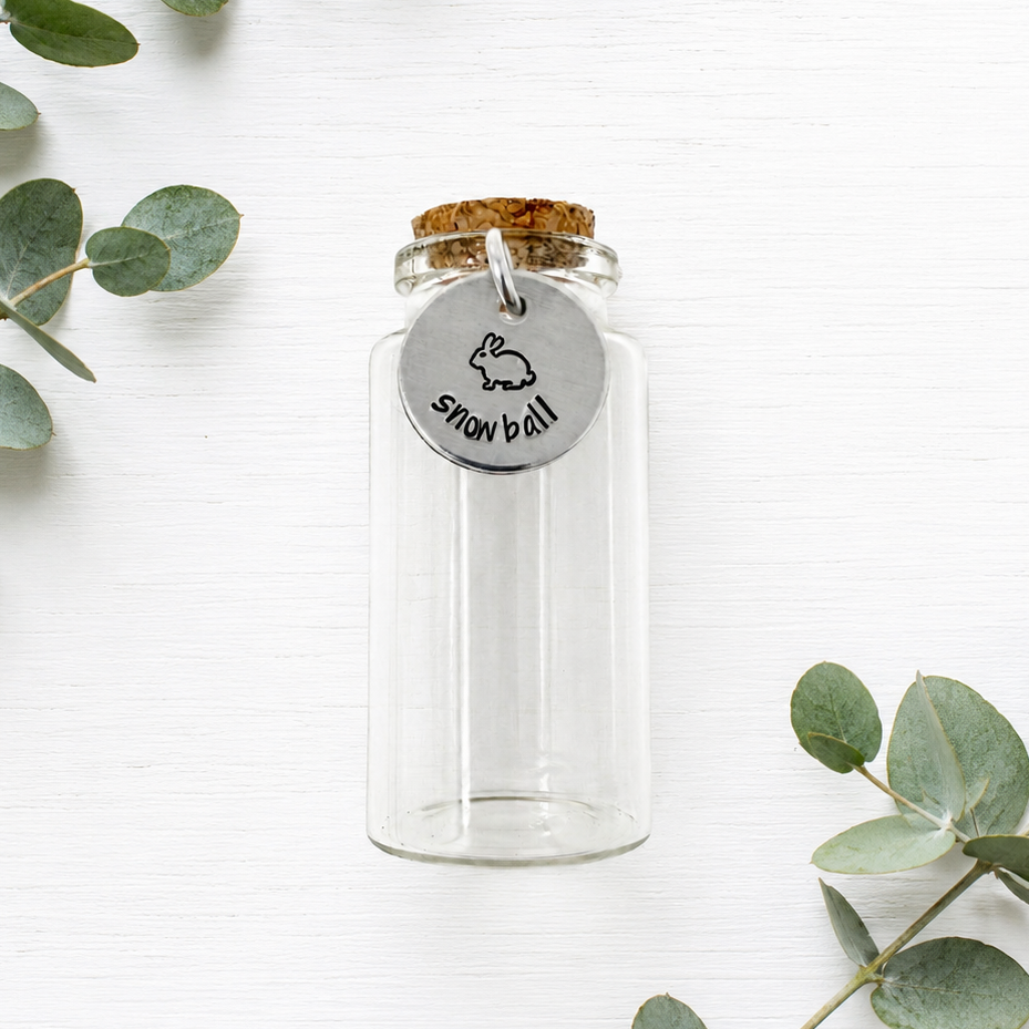 Rabbit Fur Keepsake Jar
