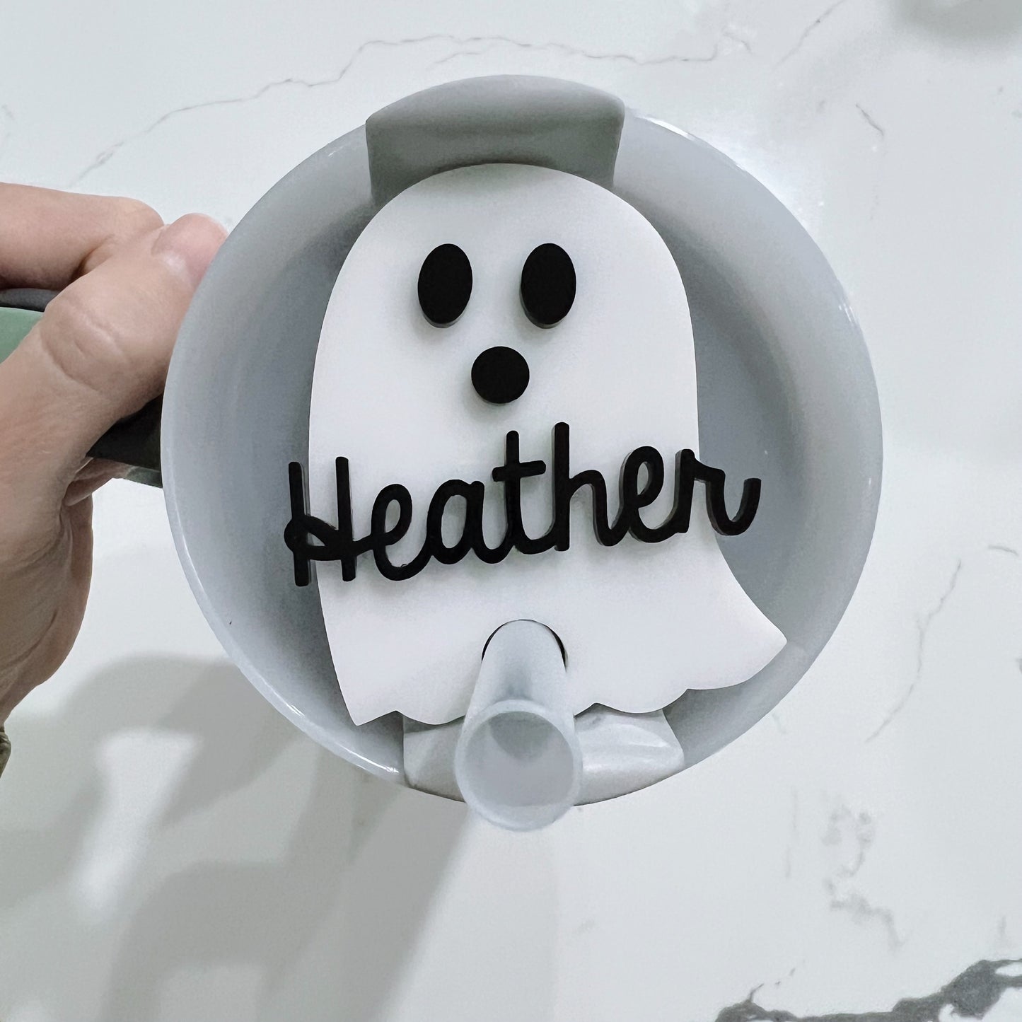 Halloween Ghost Stanley Tumbler Name Plate