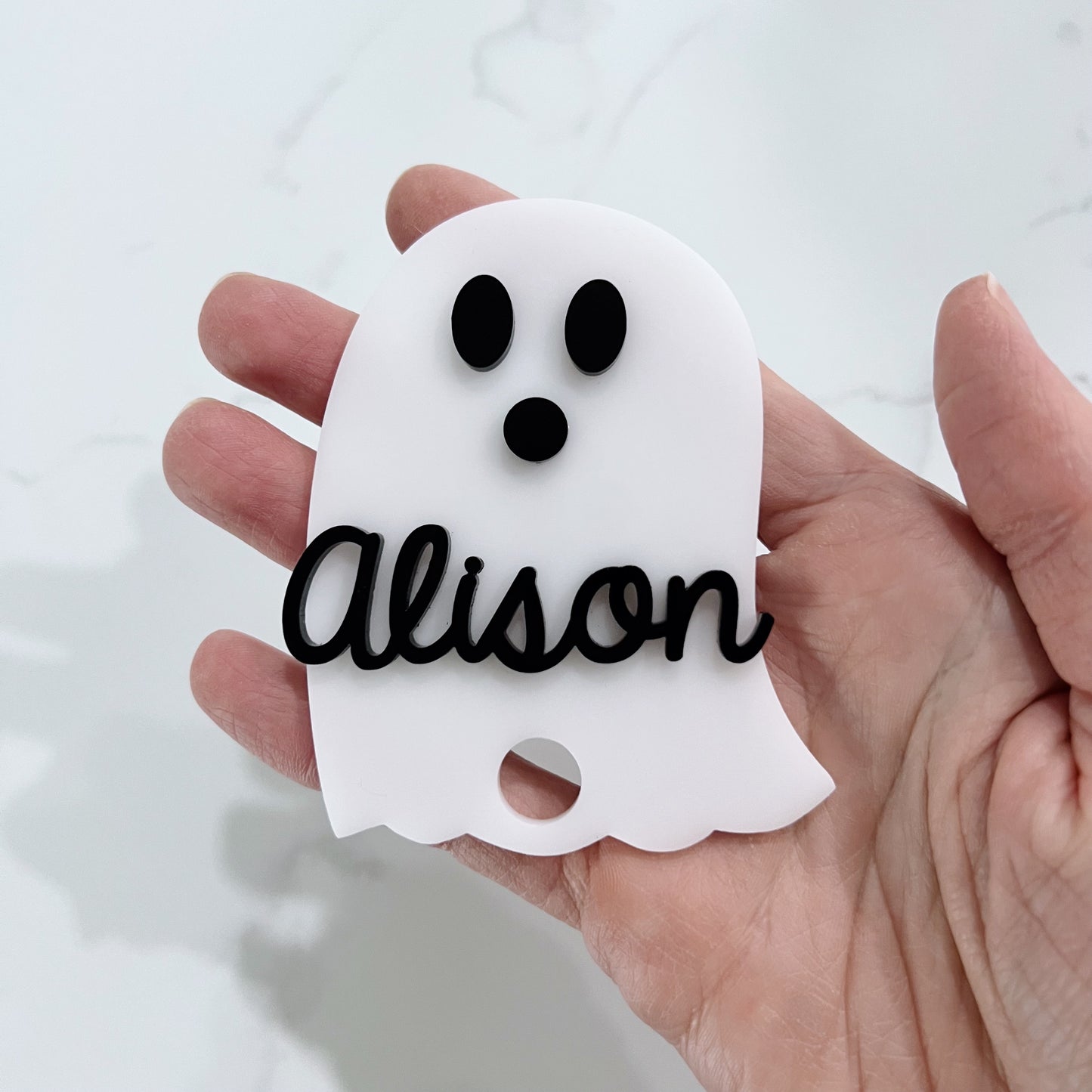 Halloween Ghost Stanley Tumbler Name Plate