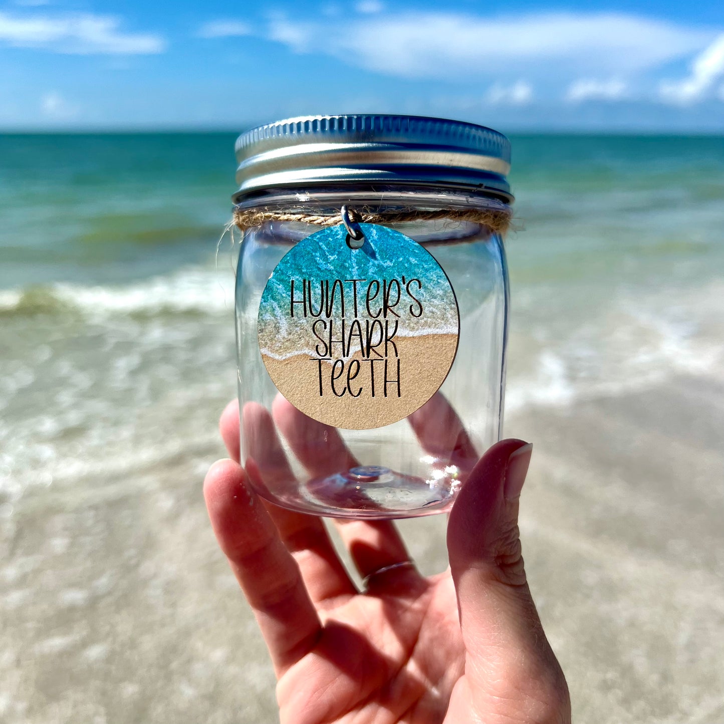 Personalized Name Shark Teeth Jar