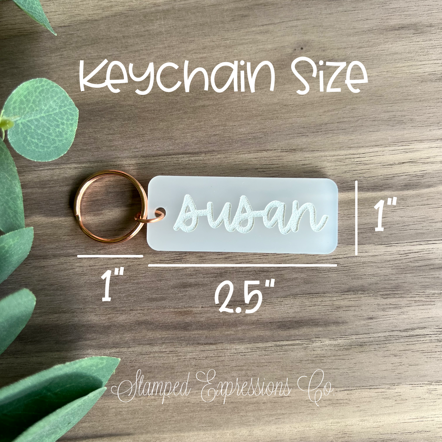 Custom Color Name Acrylic Keychain