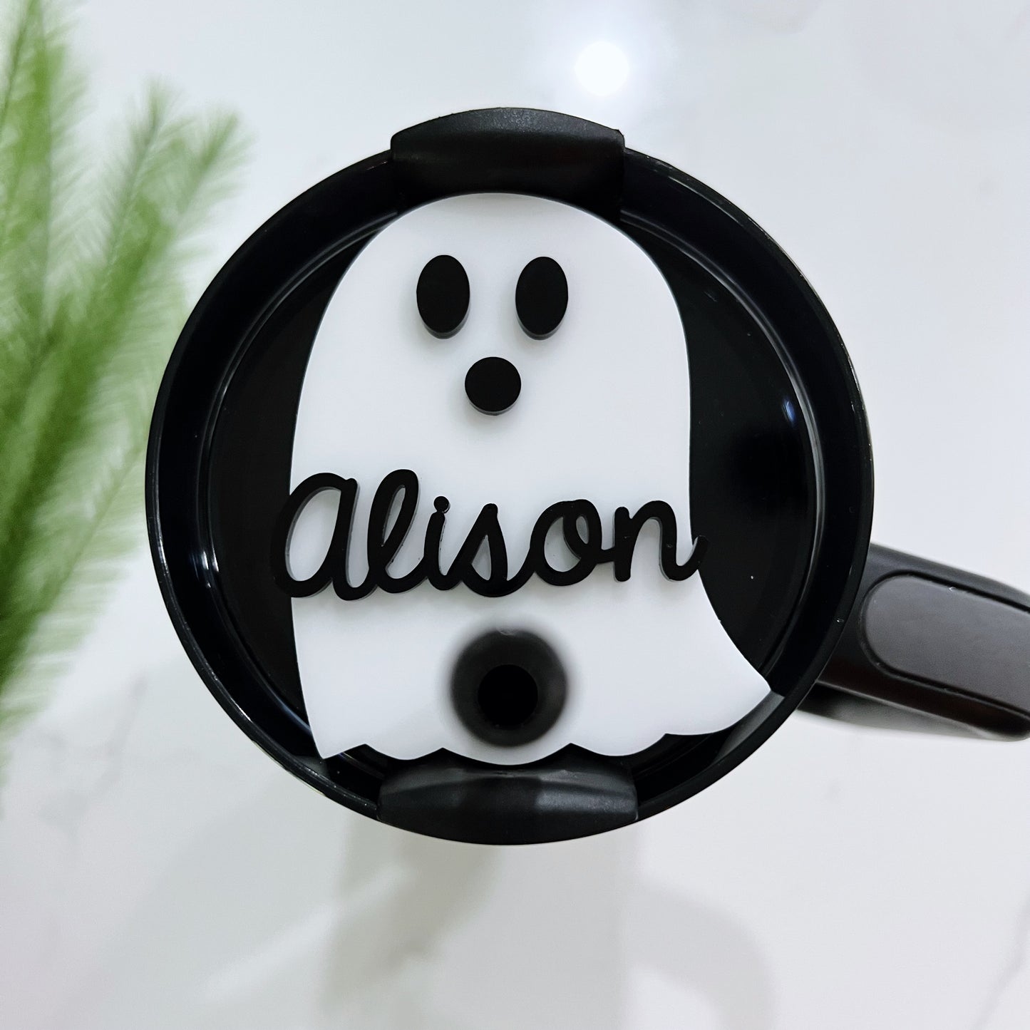 Halloween Ghost Stanley Tumbler Name Plate