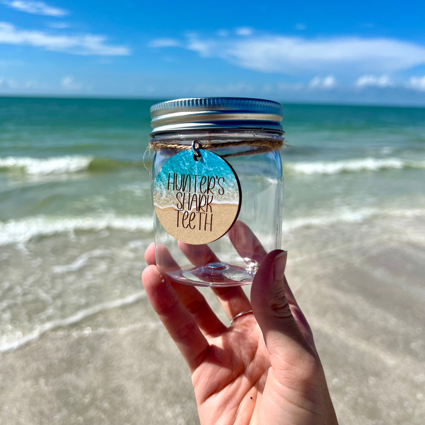 Personalized Name Shark Teeth Jar