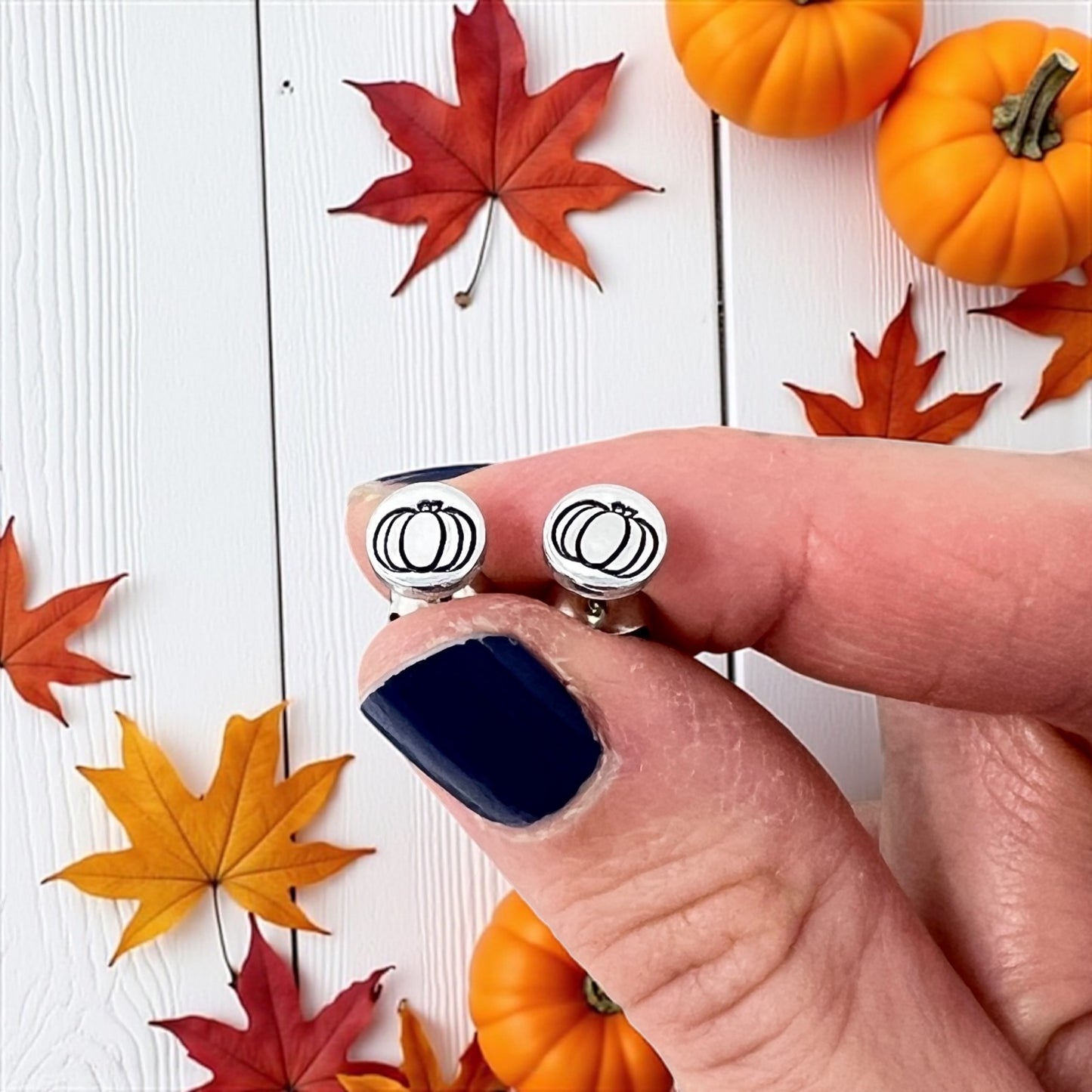 Pumpkin Stud Earrings