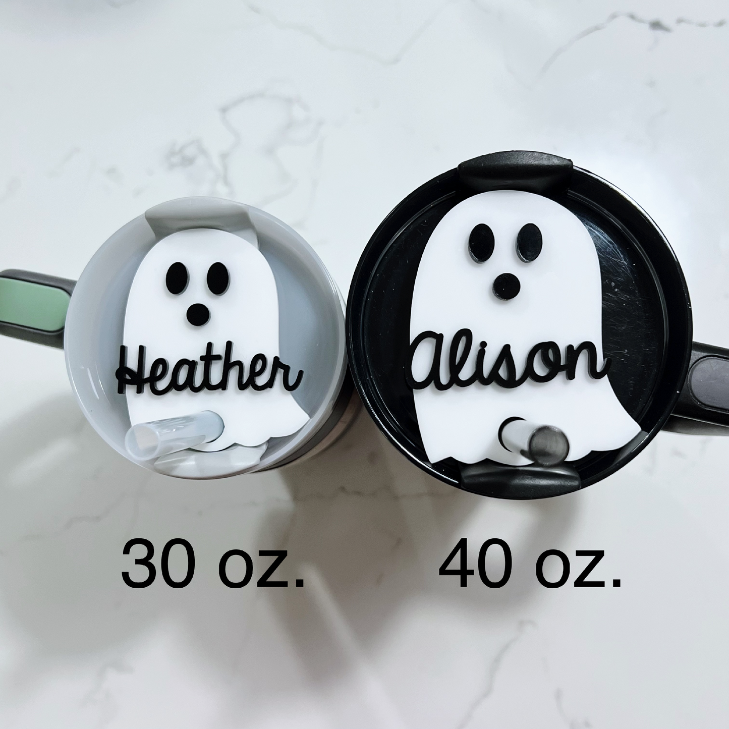 Halloween Ghost Stanley Tumbler Name Plate