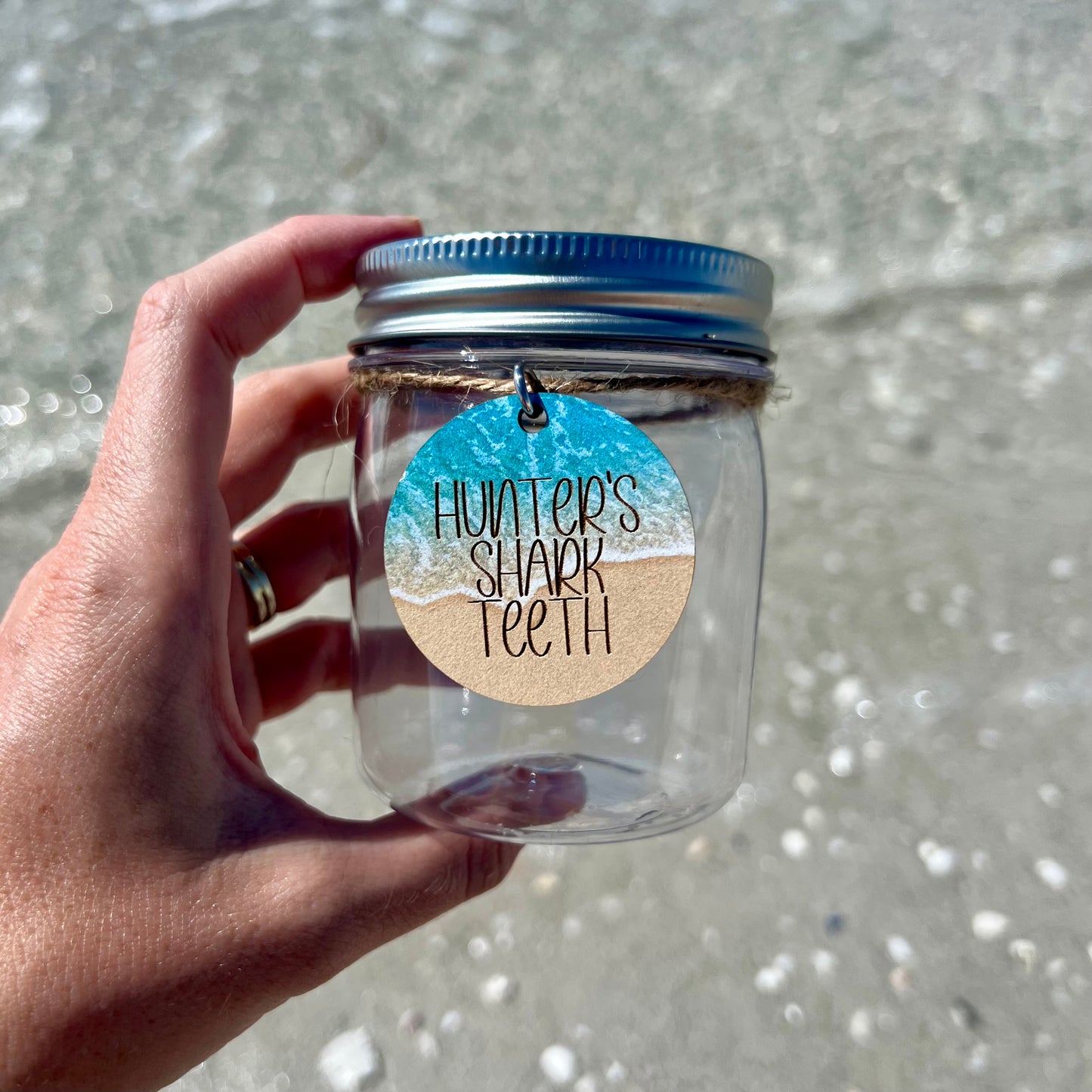 Personalized Name Shark Teeth Jar