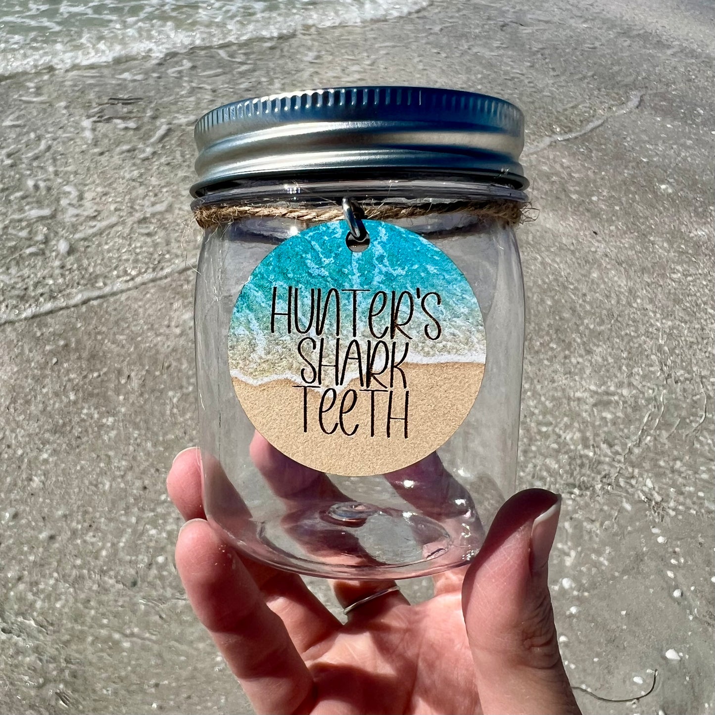 Personalized Name Shark Teeth Jar