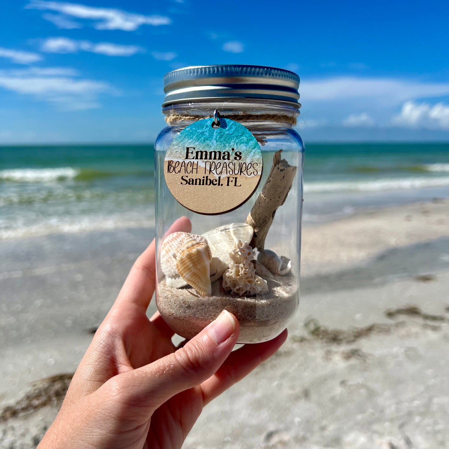 Beach Treasures Seashell Jar