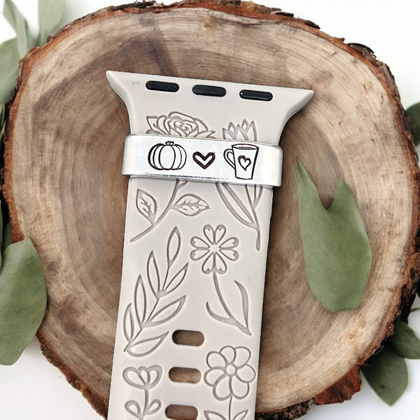 Pumpkin Coffee Watch Band Charm