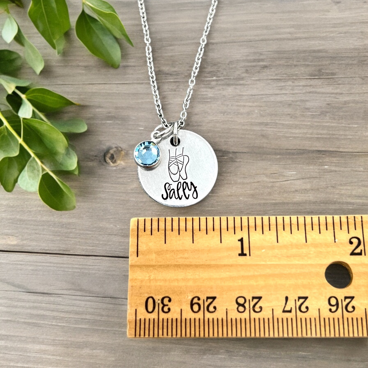 Dance Birthstone Name Necklace