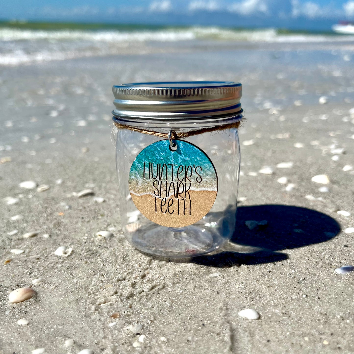 Personalized Name Shark Teeth Jar