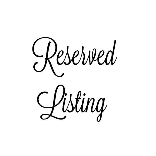 Reserved for Cynthia