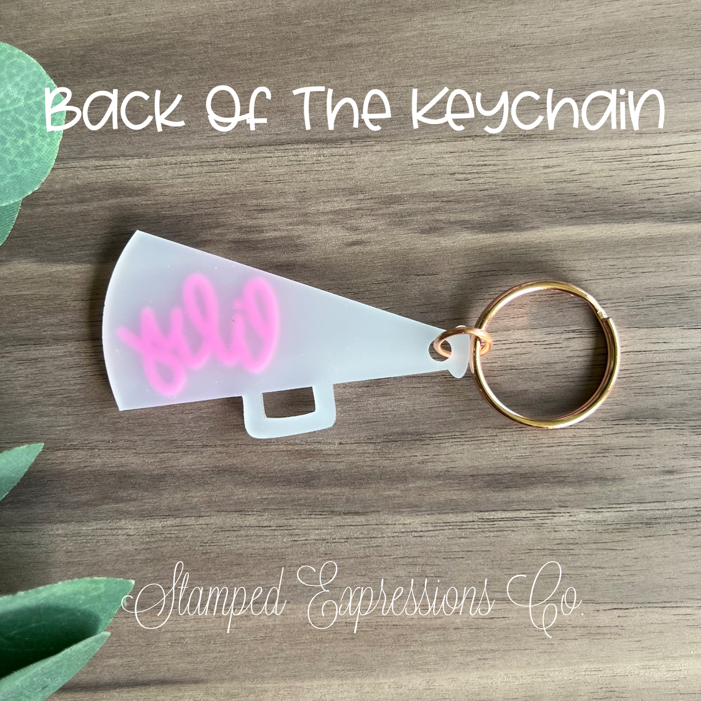 Custom Color Megaphone Acrylic Keychain