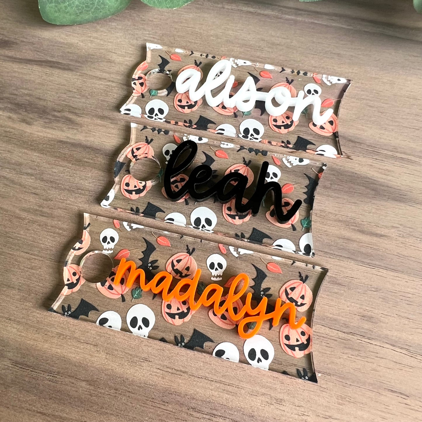 Halloween Tumbler Name Plate