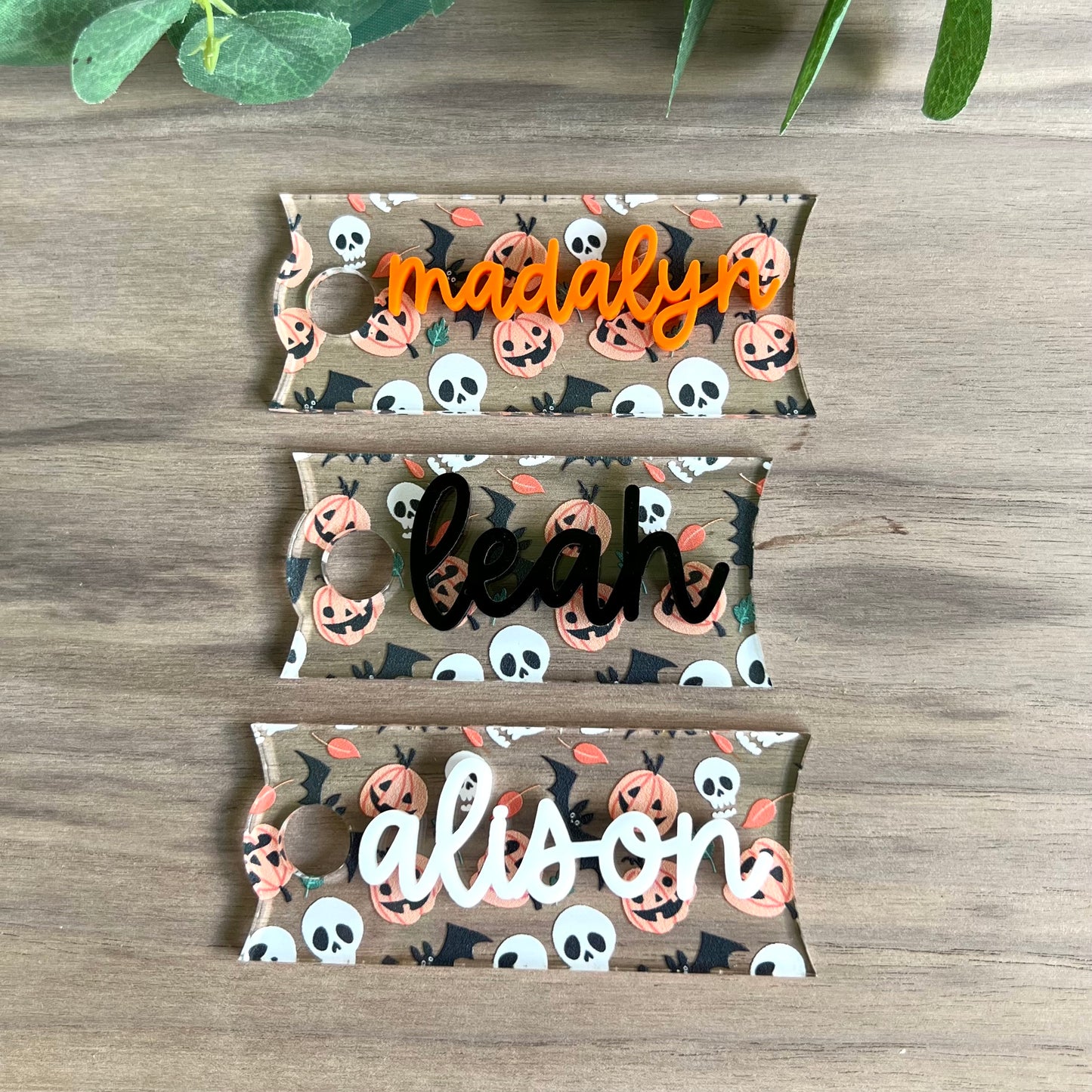 Halloween Tumbler Name Plate