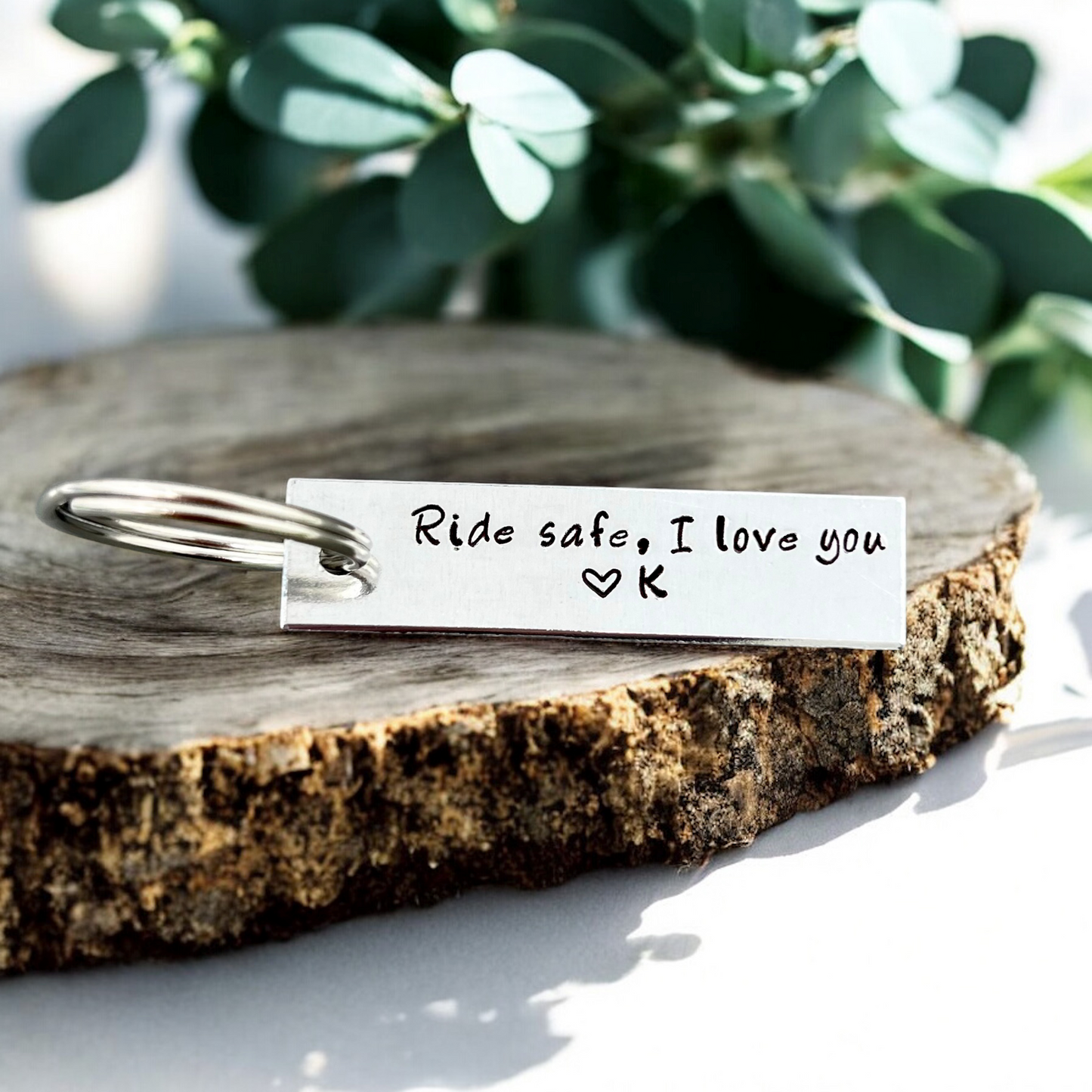 Ride Safe I Love You Keychain