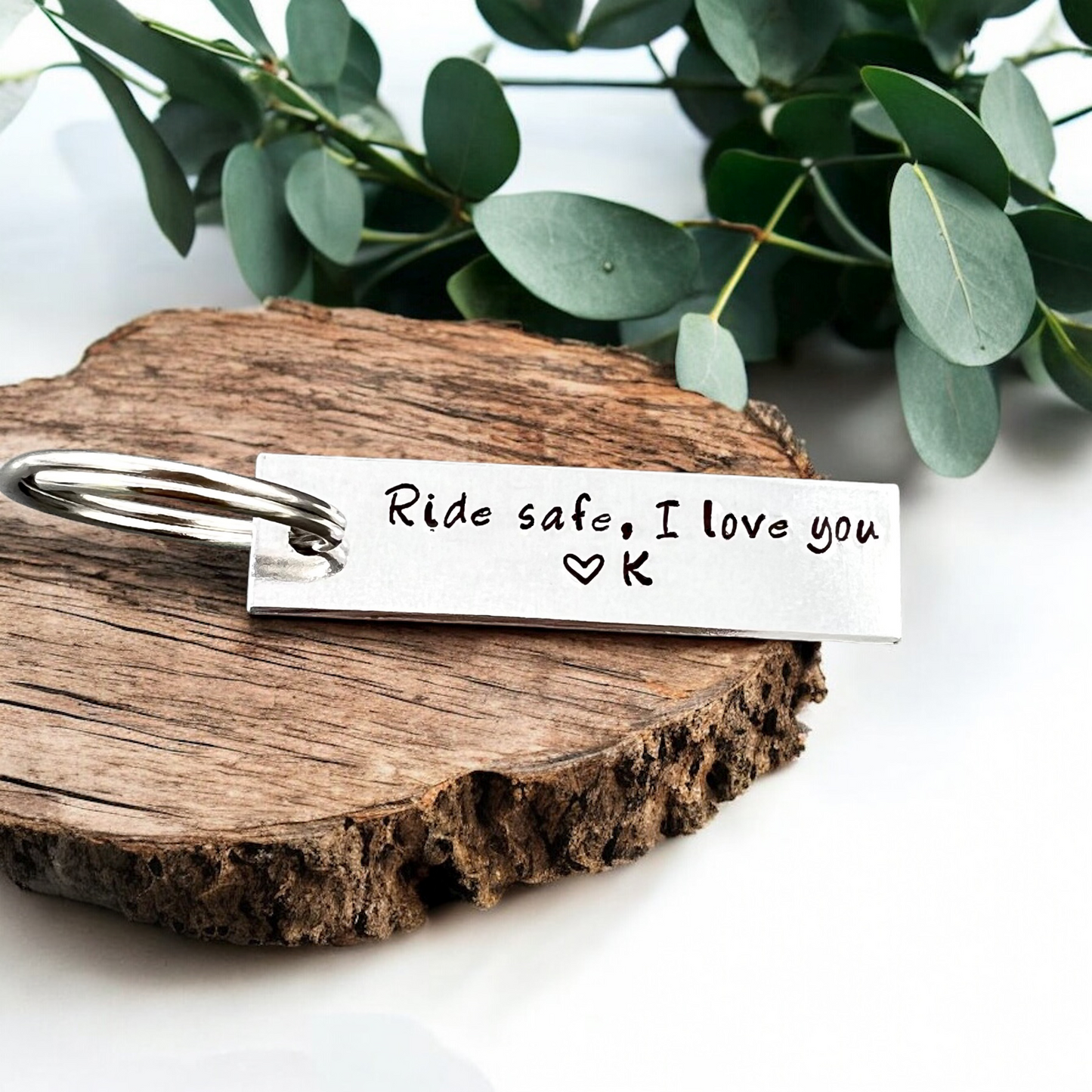 Ride Safe I Love You Keychain