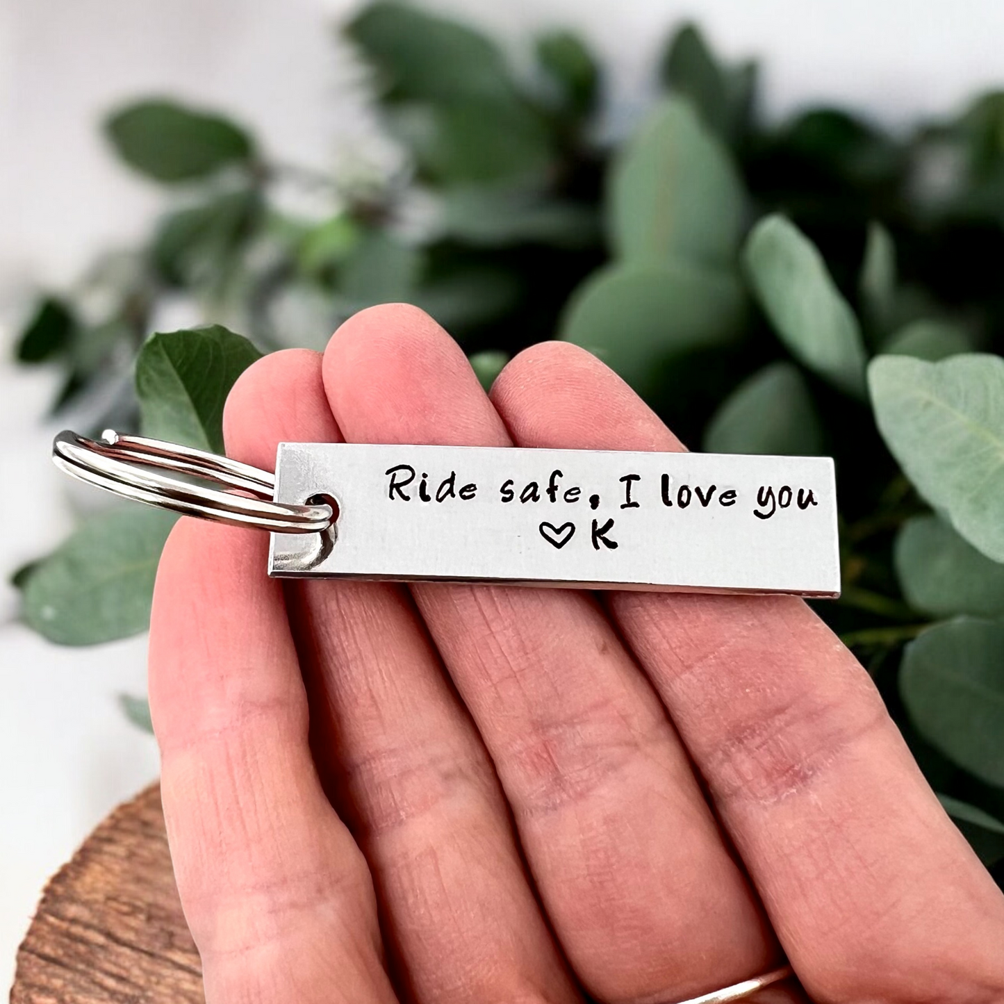 Ride Safe I Love You Keychain