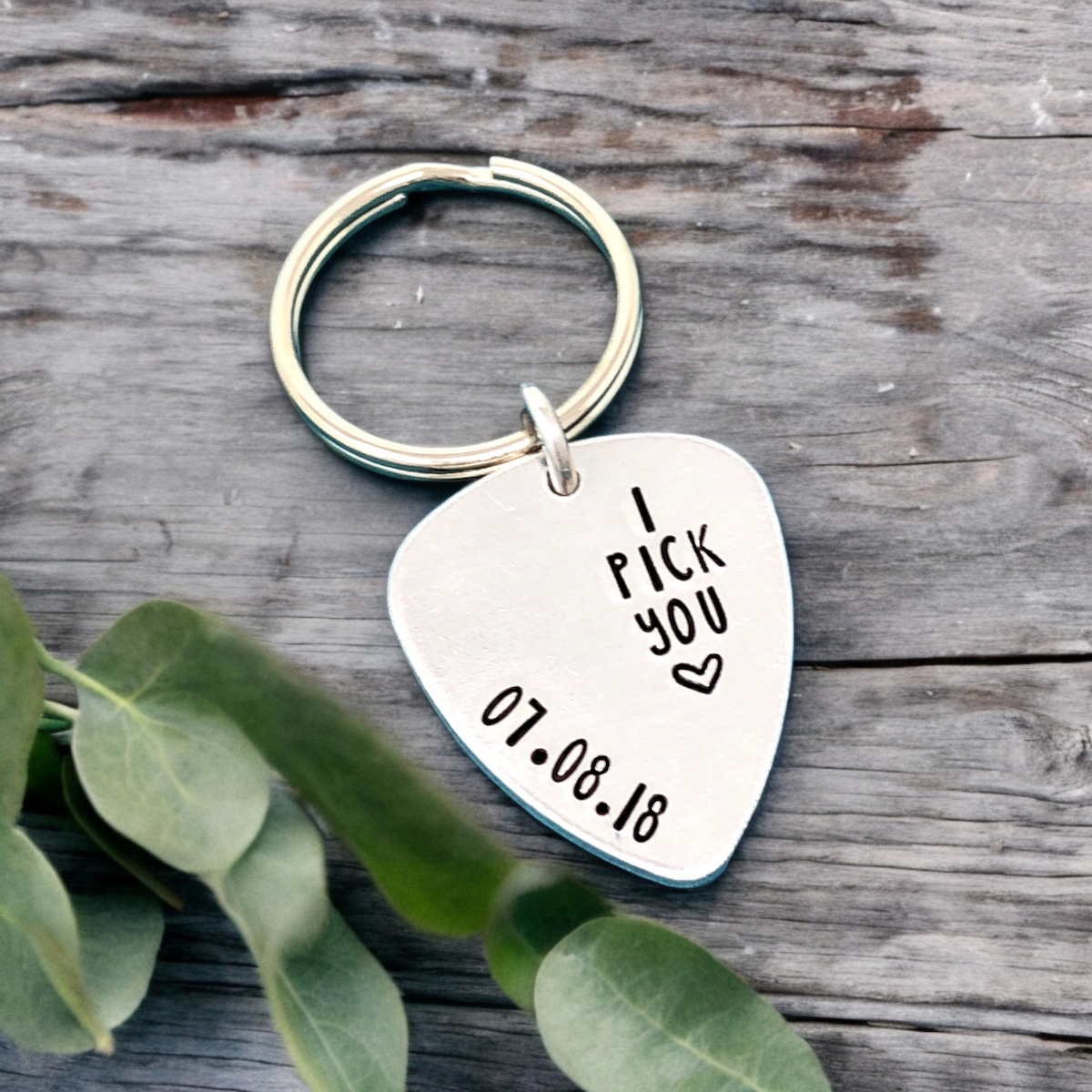 I Pick You Guitar Pick Keychain