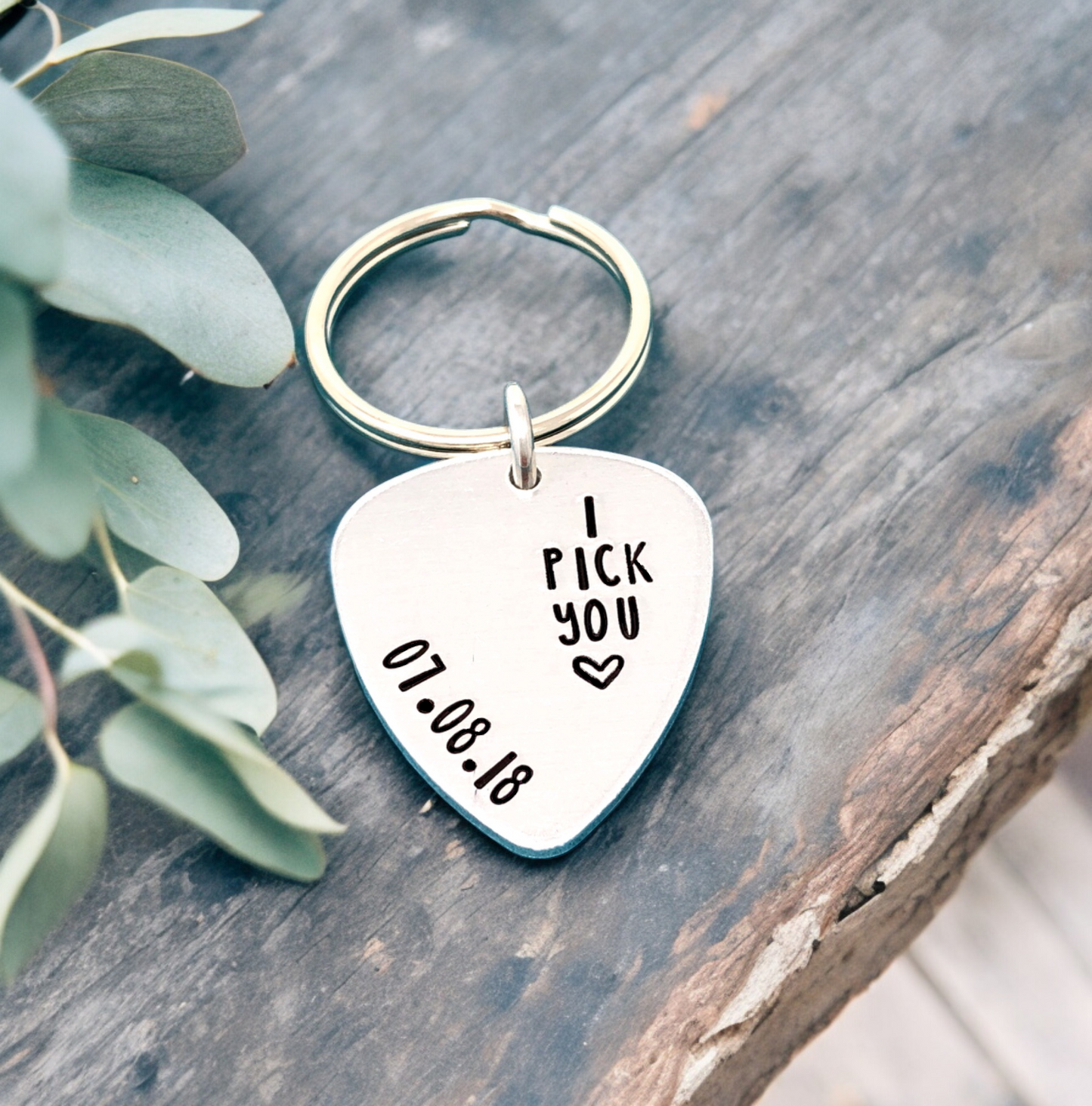 I Pick You Guitar Pick Keychain