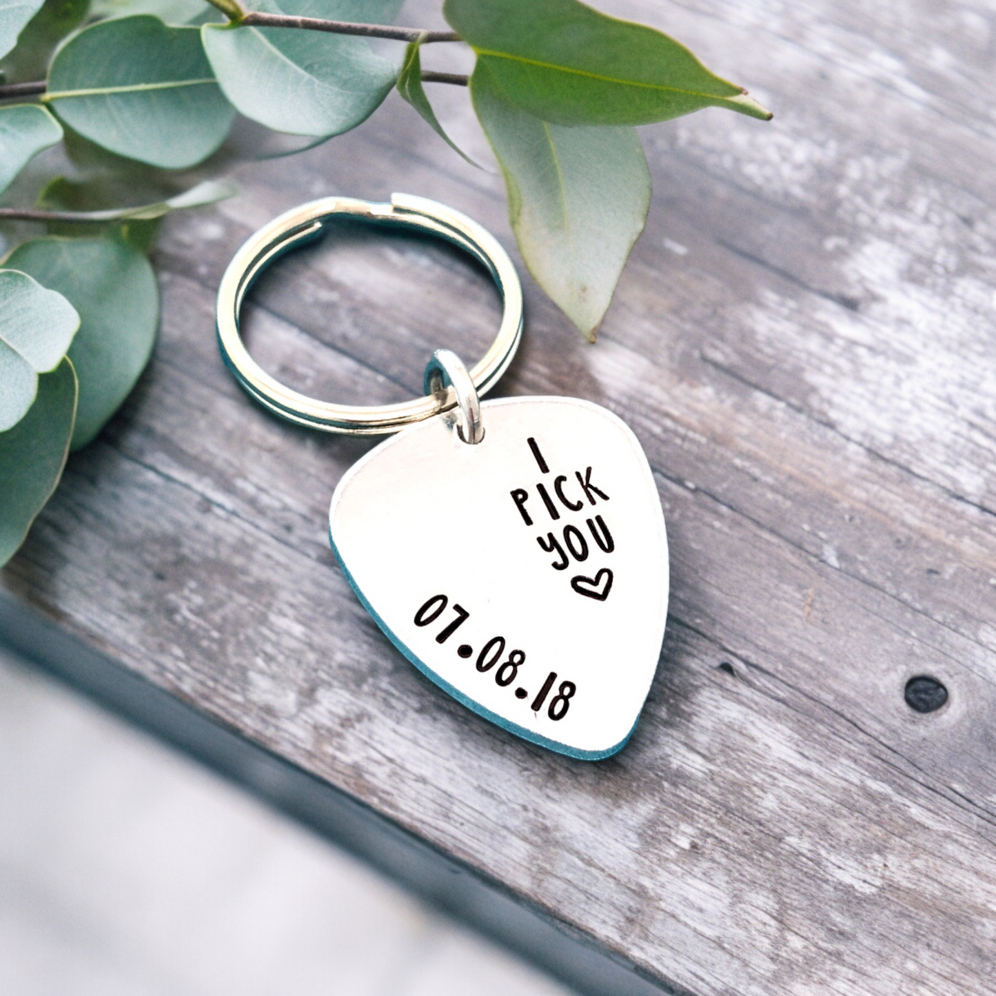 I Pick You Guitar Pick Keychain