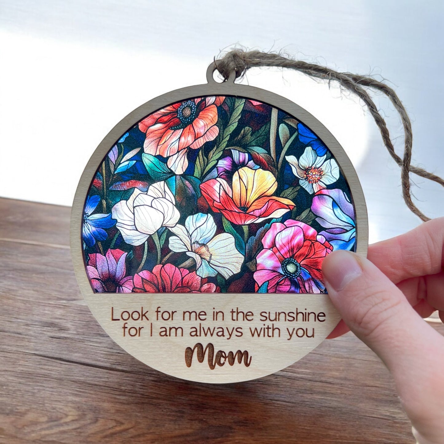 Mom Flowers Suncatcher