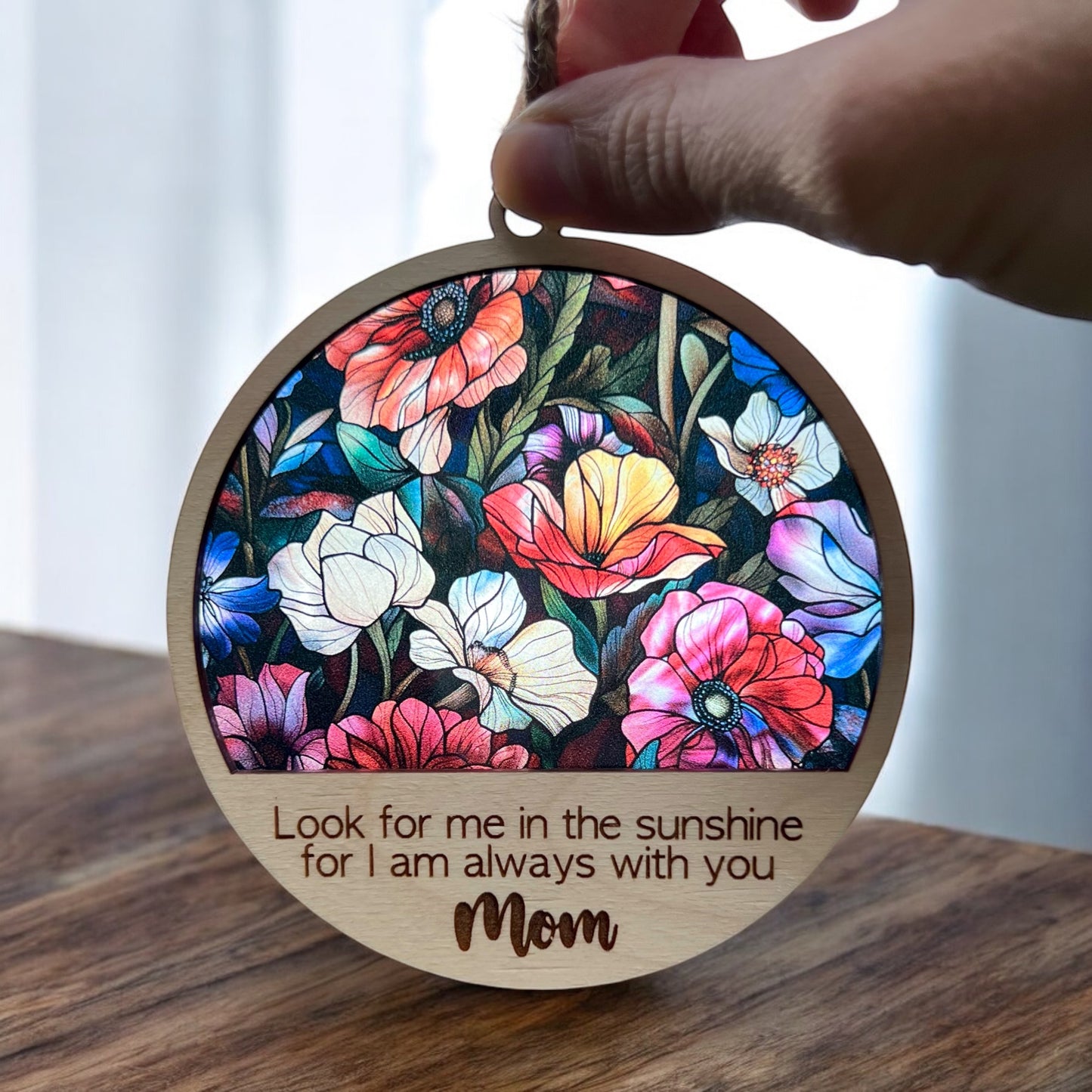 Mom Flowers Suncatcher