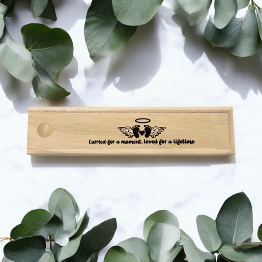 Wooden Pregnancy Test Box Miscarriage Quote