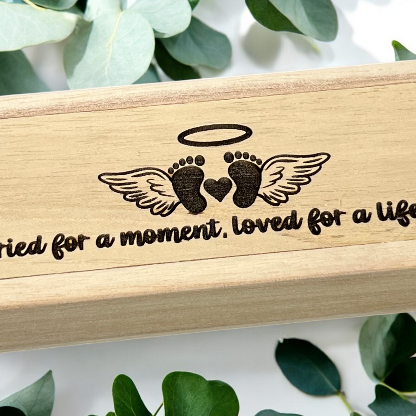 Wooden Pregnancy Test Box Miscarriage Quote