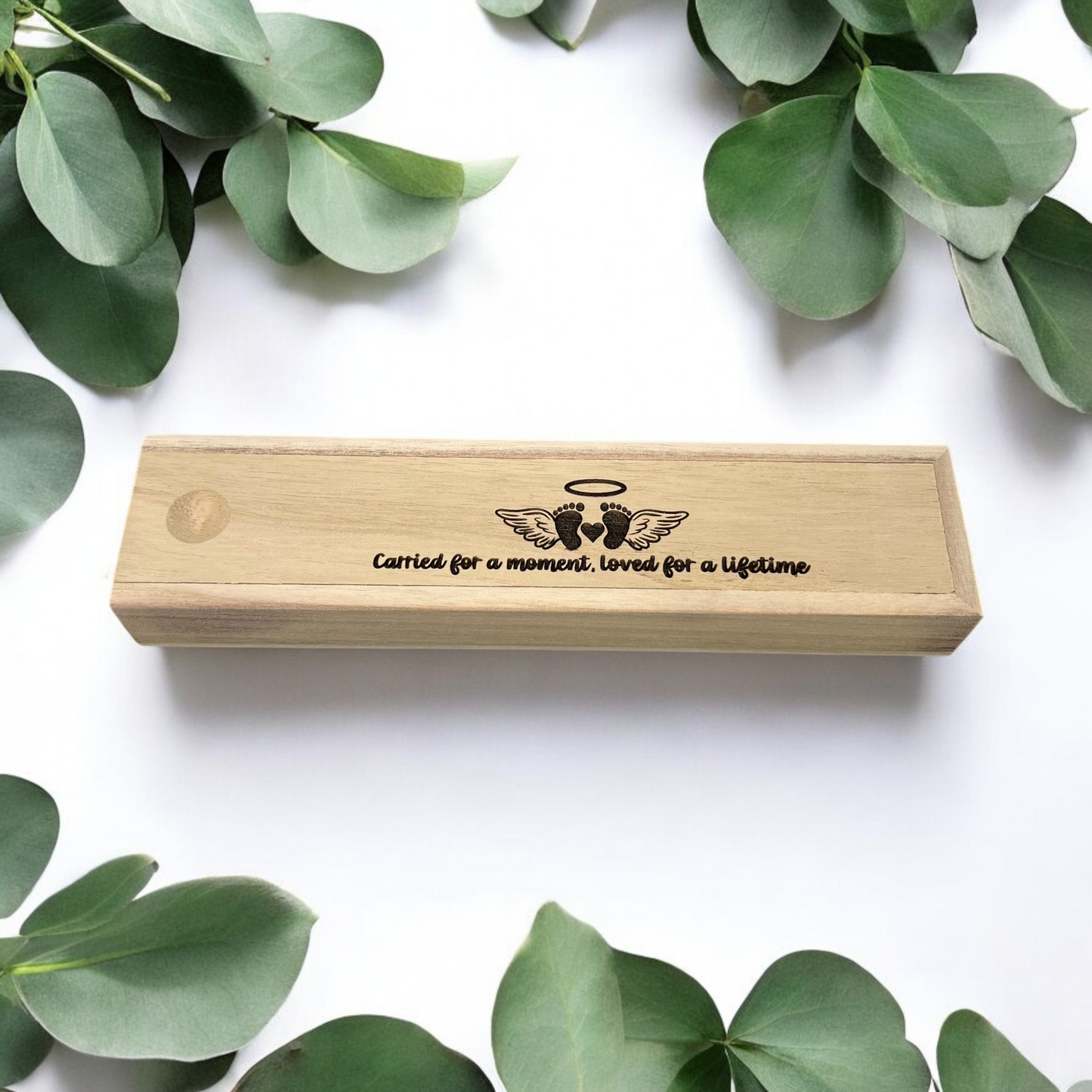 Wooden Pregnancy Test Box Miscarriage Quote