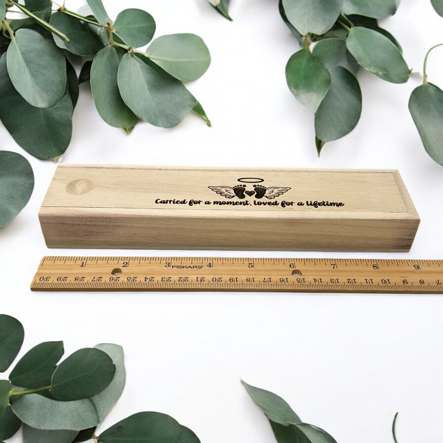 Wooden Pregnancy Test Box Miscarriage Quote