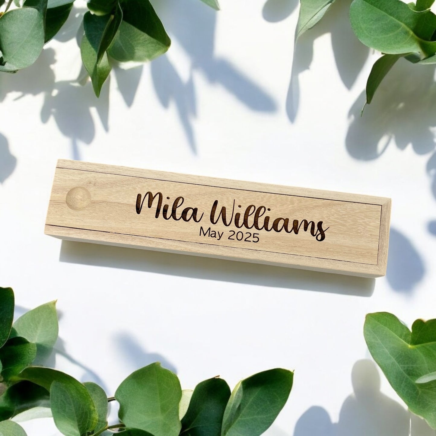 Wooden Pregnancy Test Box Name Due Date