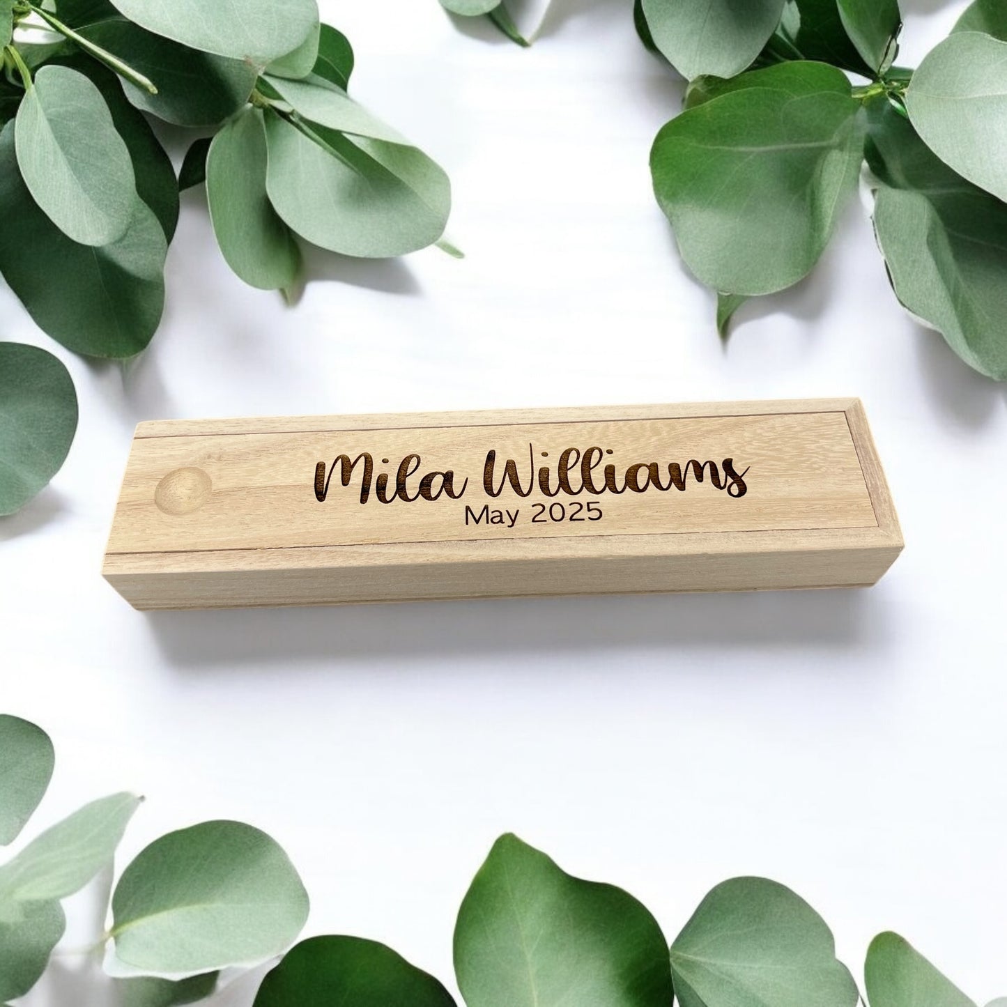 Wooden Pregnancy Test Box Name Due Date