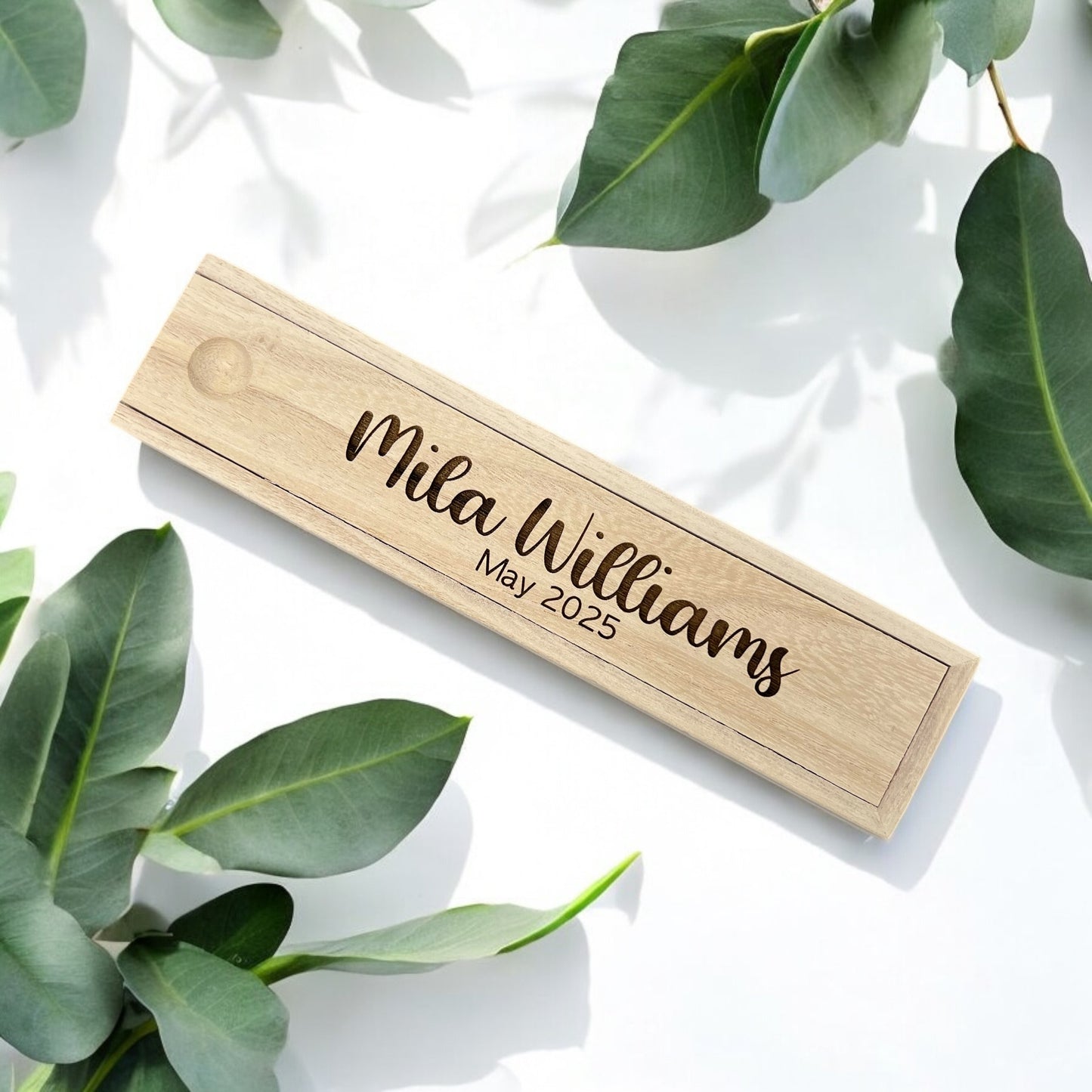 Wooden Pregnancy Test Box Name Due Date