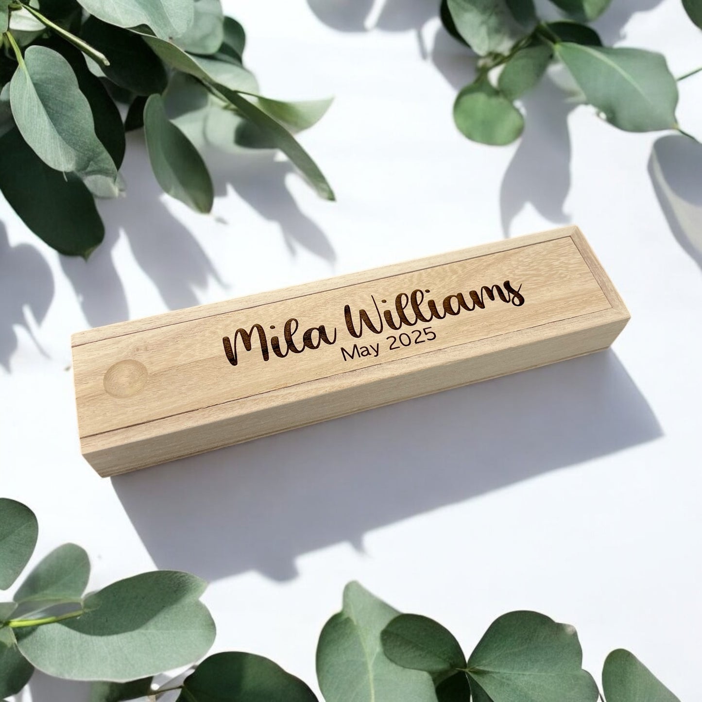 Wooden Pregnancy Test Box Name Due Date