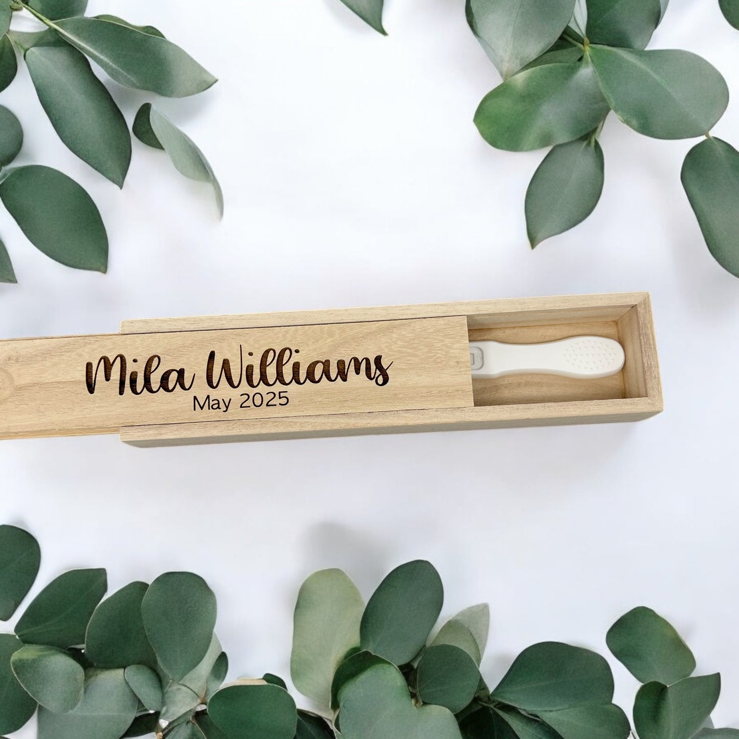 Wooden Pregnancy Test Box Name Due Date